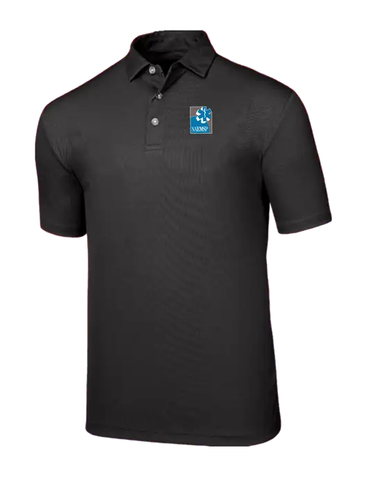 Callaway Birdseye Black Polo w/NAEMSP Logo