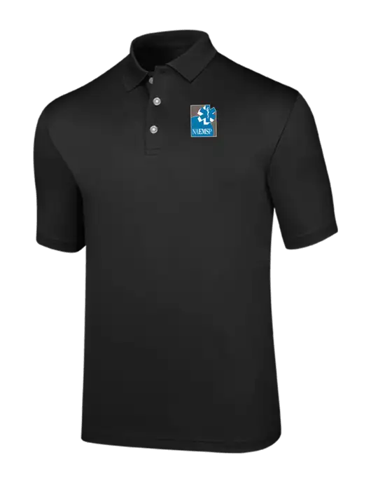 Callaway Birdseye Black Polo w/NAEMSP Logo