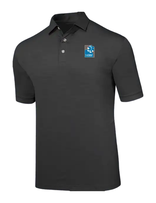 Callaway Black Fashion Tonal Polo w/NAEMSP Logo