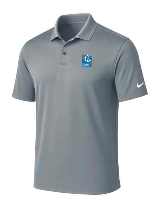 NIKE Medium Grey Victory Solid Polo w/NAEMSP Logo