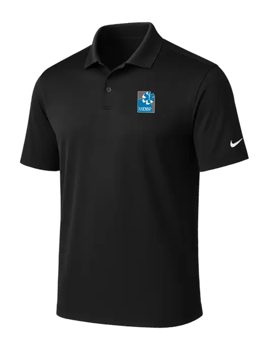 NIKE Black Victory Solid Polo w/NAEMSP Logo