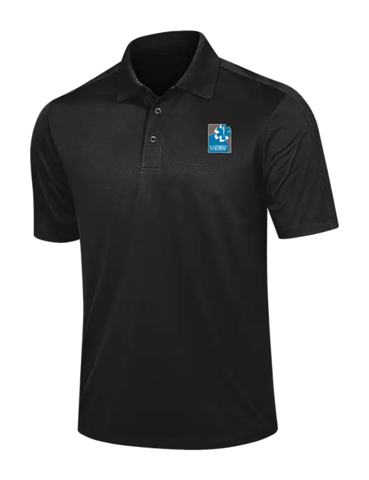 Black Diamond Textured Jacquard Polo w/NAEMSP Logo