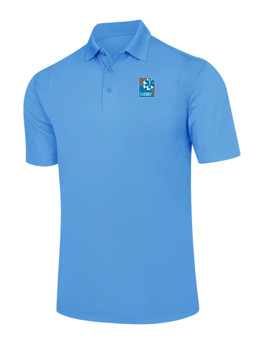 Carolina Blue Micropique Sport-Wick Polo w/NAEMSP Logo