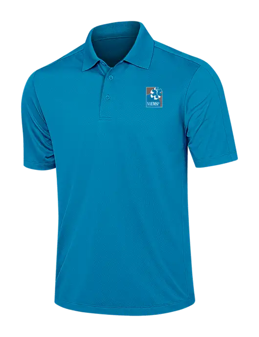 Sapphire Blue Diamond Textured Jacquard Polo w/NAEMSP Logo