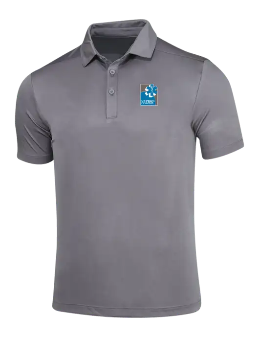 Dark Smoke Grey Posi-UV Pro Polo w/NAEMSP Logo