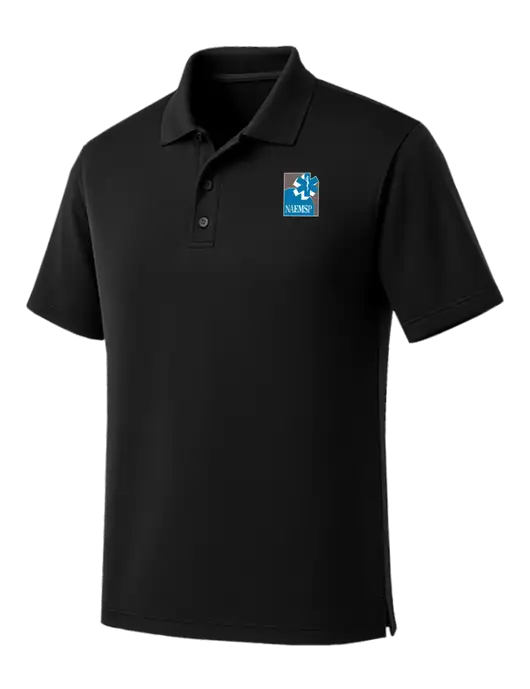 Black Dry Zone UV Micro Mesh Polo w/NAEMSP Logo