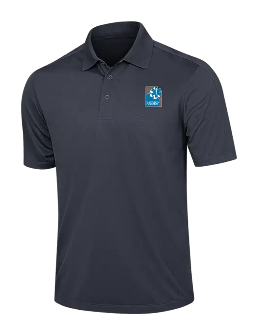 Dark Grey Diamond Textured Jacquard Polo w/NAEMSP Logo