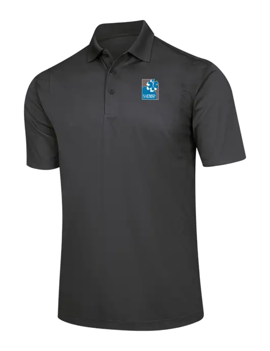 Dark Grey Micropique Sport-Wick Polo w/NAEMSP Logo