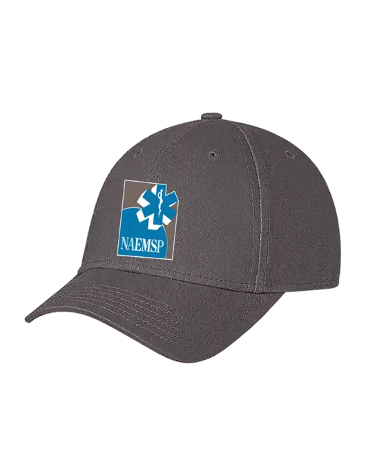 Medium Dark Grey Structured Soft Snap Closure Hook & Loop Cap w/NAEMSP Logo