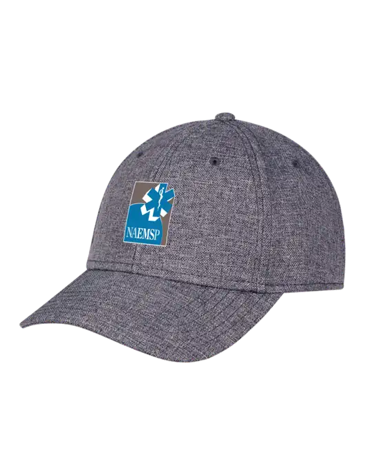 Heather Charcoal Structured Linen Look Cap Hook & Loop w/NAEMSP Logo
