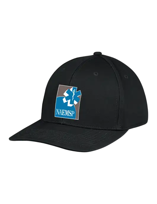 Premium Modern Structured Twill Black Snapback Cap w/NAEMSP Logo