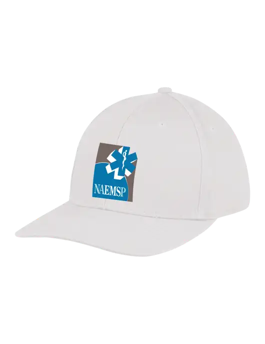Premium Modern Structured Twill White Snapback Cap w/NAEMSP Logo