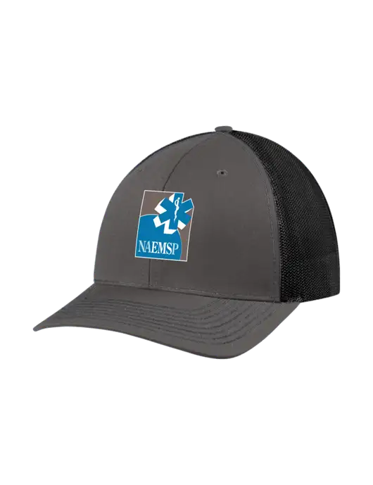 Richardson Adjustable Snapback Original 112 Trucker Cap Dark Grey w/Black Mesh w/NAEMSP Logo