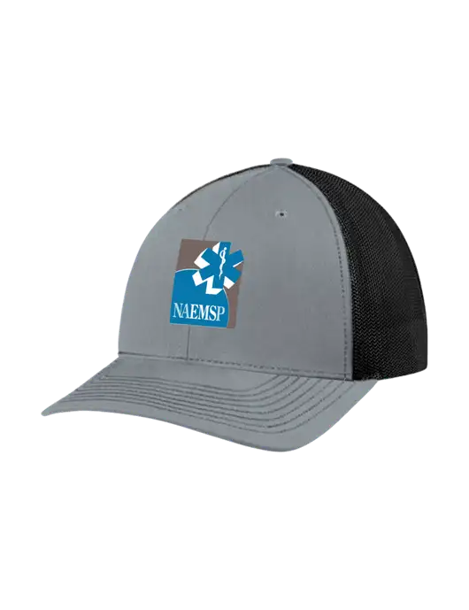 Richardson Adjustable Snapback Original 112 Trucker Cap Heather Grey w/Black Mesh w/NAEMSP Logo