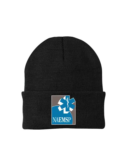 Black Knit Cap w/NAEMSP Logo