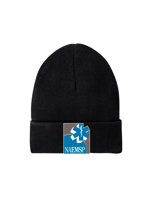 Recycled Black Beanie w/NAEMSP Logo