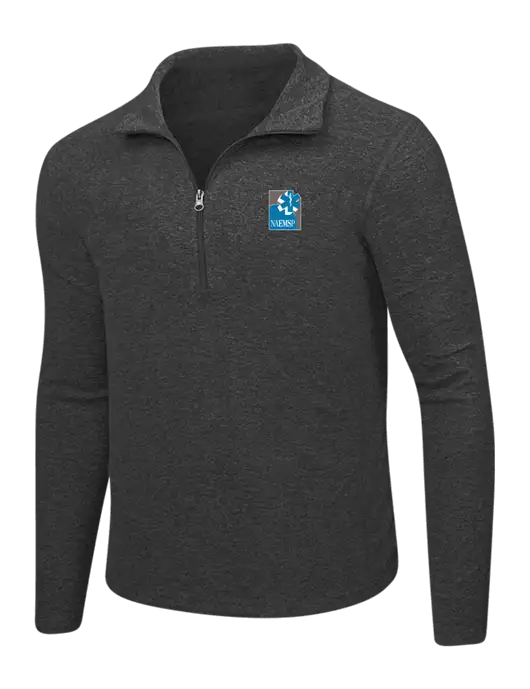 Charcoal Heather Microfleece 1/2 Zip Pullover w/NAEMSP Logo