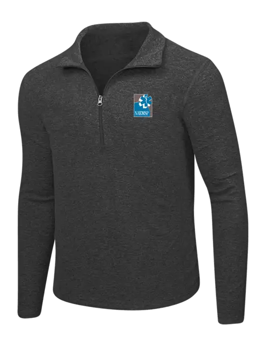 Charcoal Heather Microfleece 1/2 Zip Pullover w/NAEMSP Logo