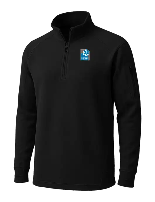 Black Tech Fleece 1/4 Zip Pullover w/NAEMSP Logo