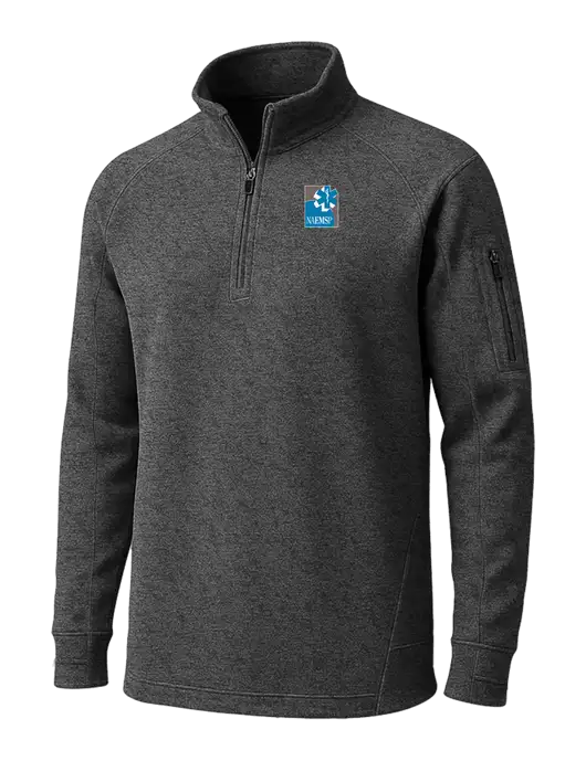 Graphite Heather Tech Fleece 1/4 Zip Pullover w/NAEMSP Logo