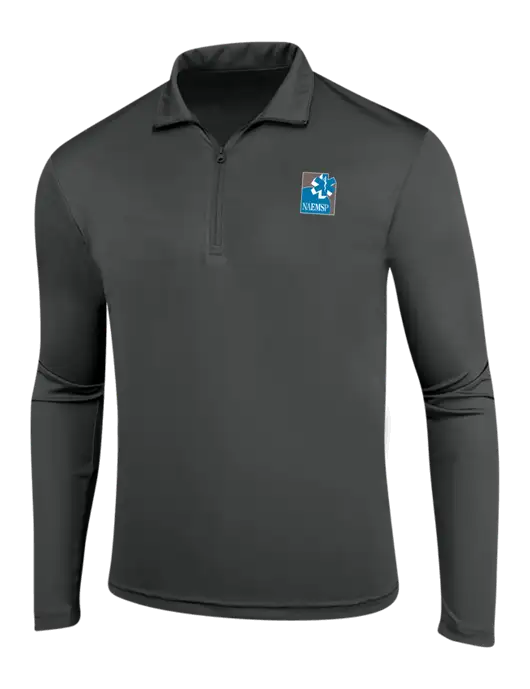 Dark Grey PosiCharge Competitor 1/4 Zip Pullover w/NAEMSP Logo