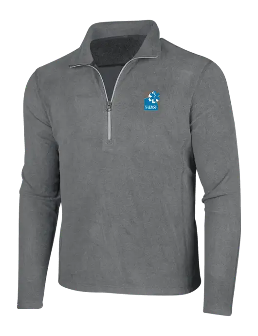 Medium Grey Microfleece 1/2 Zip Pullover w/NAEMSP Logo