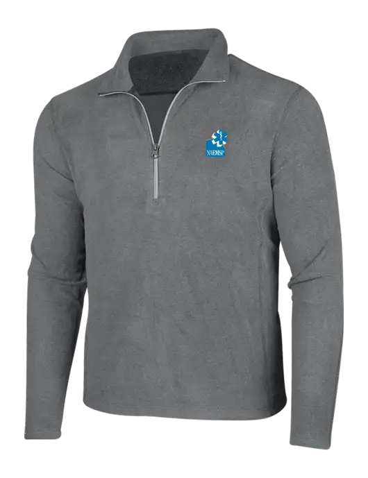 Medium Grey Microfleece 1/2 Zip Pullover w/NAEMSP Logo