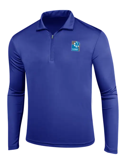 Dark Royal PosiCharge Competitor 1/4 Zip Pullover w/NAEMSP Logo