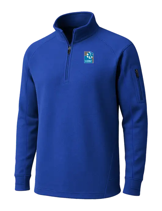 True Royal Tech Fleece 1/4 Zip Pullover w/NAEMSP Logo