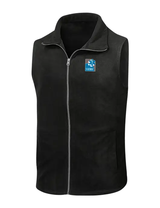 Black Microfleece Vest w/NAEMSP Logo