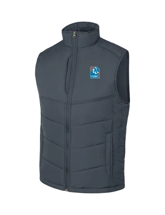 Dark Slate/Black Puffy Vest w/NAEMSP Logo