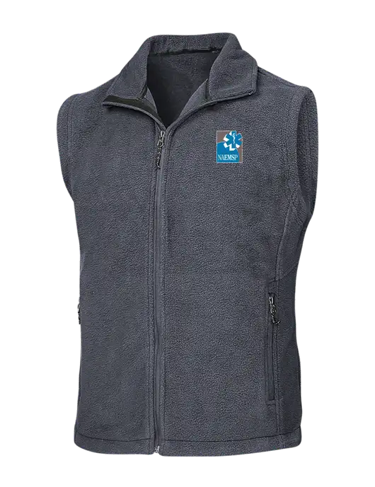 Dark Grey Fleece Vest w/NAEMSP Logo