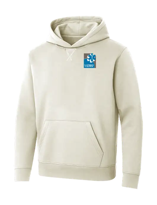 Allmade White Sand Organic French Terry Pullover Hoodie w/NAEMSP Logo