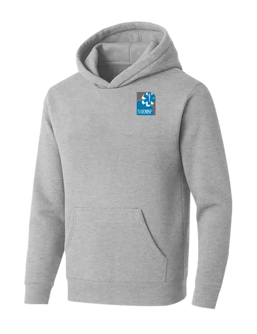 BELLA+CANVAS Light Grey Heather Sponge Fleece Pullover Hoodie w/NAEMSP Logo