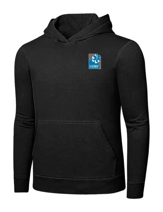 Jet Black 7.8 oz Ring Spun Hooded Sweatshirt w/NAEMSP Logo