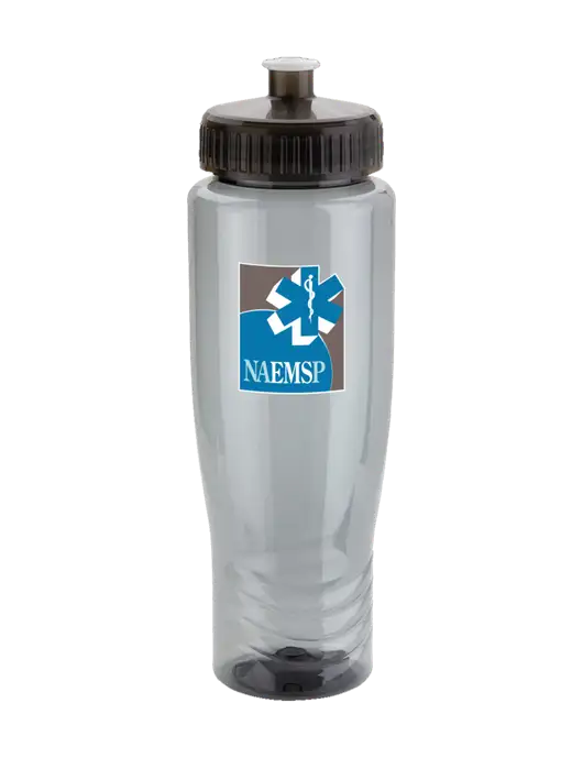 Roam Smoke 28 oz Eco-Polyclear Bottle with Push Pull Lid w/NAEMSP Logo