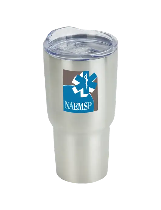 Belmont Silver 30 oz Insulated Travel Tumbler w/NAEMSP Logo