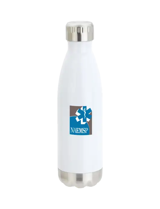 City Go White 17 oz Insulated Bottle w/NAEMSP Logo