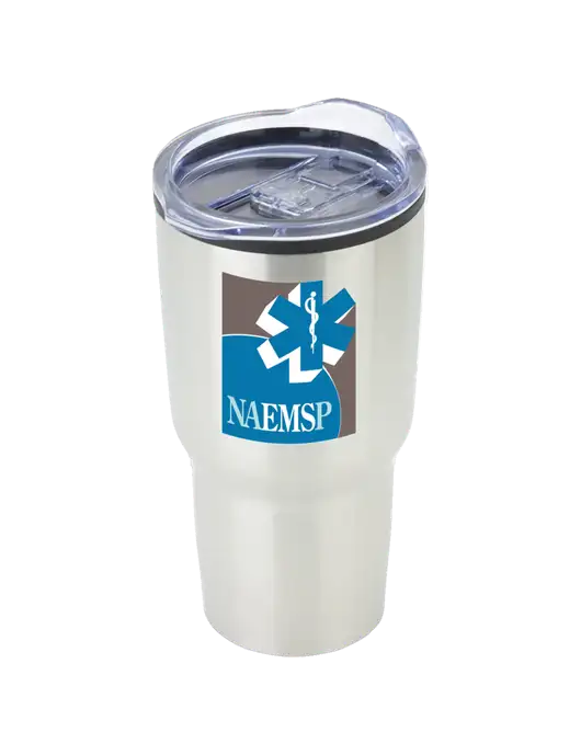 Odyssey Silver 30 oz Travel Tumbler w/NAEMSP Logo