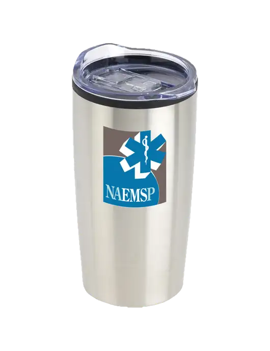 Olympus Silver 20 oz Tumbler w/NAEMSP Logo