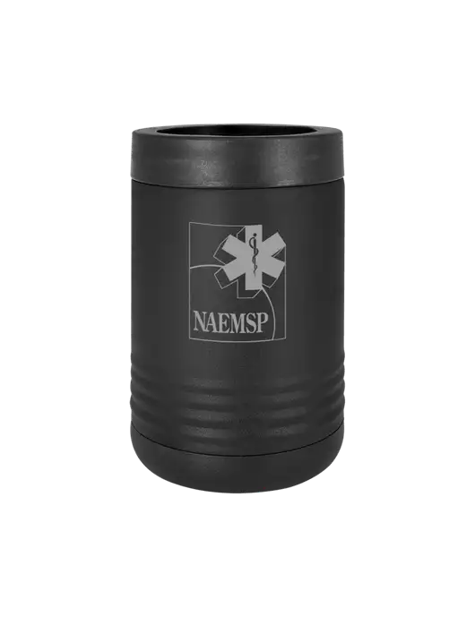 Polar Camel 12 oz Powder Coated Black Vacuum Insulated Beverage Holder w/NAEMSP Logo