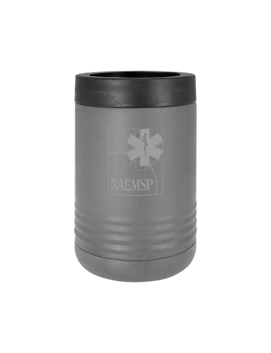 Polar Camel 12 oz Powder Coated Grey Vacuum Insulated Beverage Holder w/NAEMSP Logo