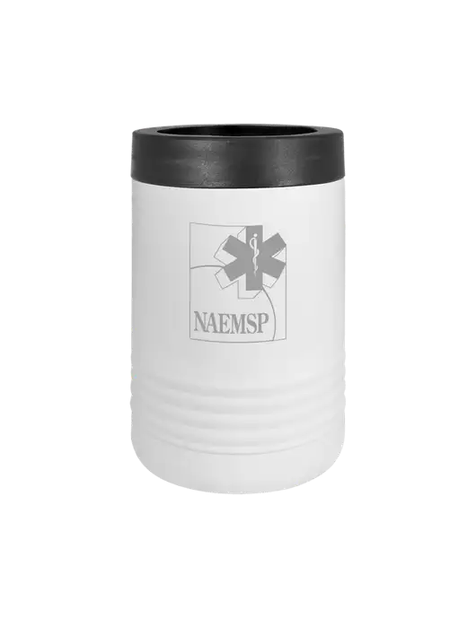 Polar Camel 12 oz Powder Coated White Vacuum Insulated Beverage Holder w/NAEMSP Logo
