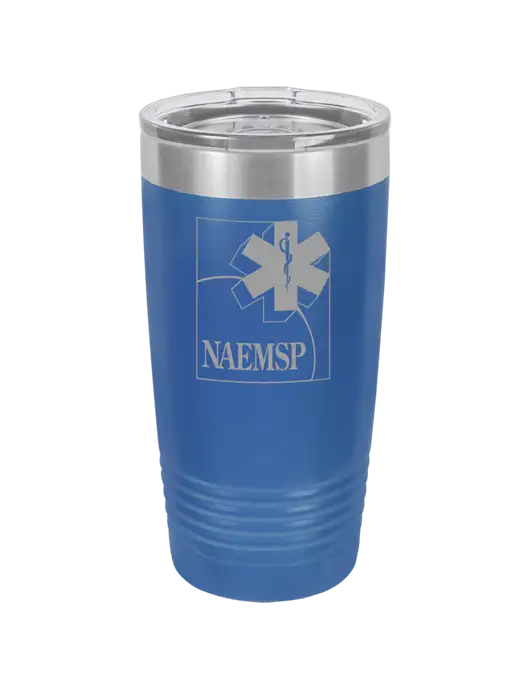 Polar Camel 20 oz Powder Coated Royal Vacuum Insulated Tumbler w/NAEMSP Logo