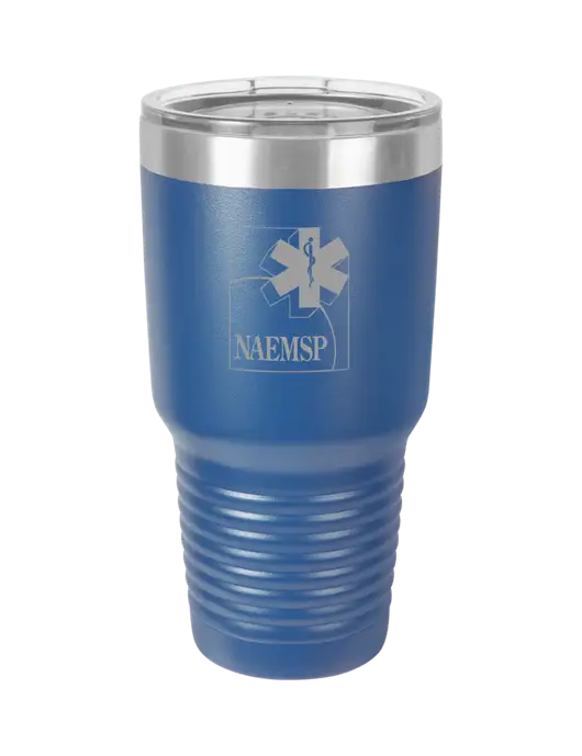 Polar Camel 30 oz Powder Coated Royal Vacuum Insulated Tumbler w/NAEMSP Logo