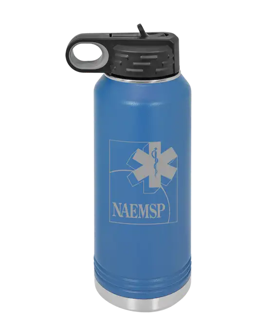 Polar Camel 32 oz Powder Coated Royal Vacuum Insulated Water Bottle w/NAEMSP Logo