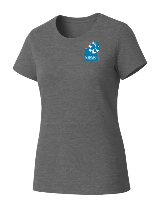 Womens Seriously Soft Grey Frost T-Shirt w/NAEMSP Logo