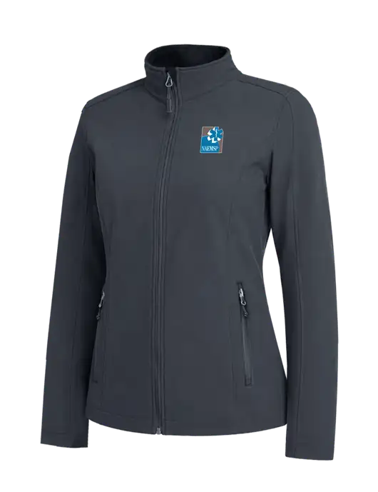 Charcoal Grey Womens Core Soft Shell Jacket w/NAEMSP Logo