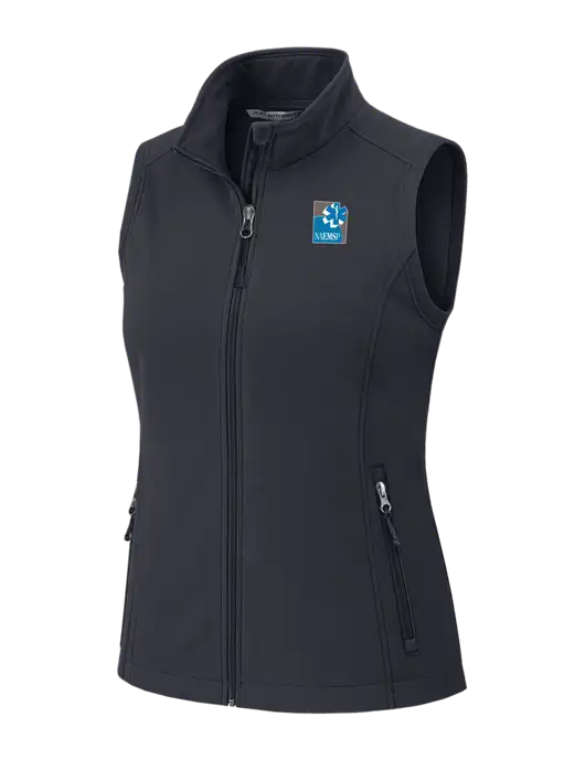 Charcoal Grey Womens Core Soft Shell Vest w/NAEMSP Logo