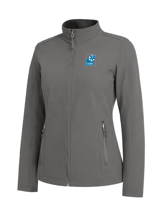 Medium Grey Womens Core Soft Shell Jacket w/NAEMSP Logo